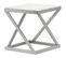 Table D'appoint Design "palamo" 57cm Argent et Blanc