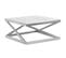 Table Basse Design "palamo" 86cm Argent Et Blanc