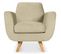 Fauteuil Scandinave Velours "budapest" 81cm Beige