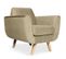 Fauteuil Scandinave Velours "budapest" 81cm Beige