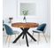 Table Ronde Extensible "zefane" 110-260cm Noir et Noyer