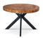 Table Ronde Extensible "zefane" 110-260cm Noir et Noyer