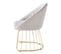 Chaise Design En Tissu "mayra" 84cm Beige