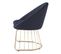 Chaise Design En Tissu "mayra" 84cm Noir