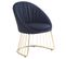 Chaise Design En Tissu "mayra" 84cm Noir