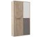 Armoire Design 3 Portes "milo" 90cm Naturel