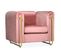 Fauteuil Art Déco En Velours "wardde" 93cm Rose