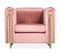 Fauteuil Art Déco En Velours "wardde" 93cm Rose