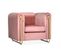 Fauteuil Art Déco En Velours "wardde" 93cm Rose