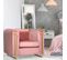 Fauteuil Art Déco En Velours "wardde" 93cm Rose