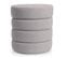 Pouf Tissu Bouclette "bobine" 46cm Gris