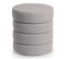 Pouf Tissu Bouclette "bobine" 46cm Gris