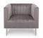 Fauteuil Design Velours "taylor" 84cm Gris