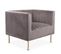 Fauteuil Design Velours "taylor" 84cm Gris