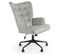 Fauteuil De Bureau Velours "verner" 96cm Gris