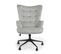 Fauteuil De Bureau Velours "verner" 96cm Gris