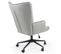 Fauteuil De Bureau Velours "verner" 96cm Gris