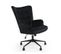 Fauteuil De Bureau Velours "verner" 96cm Noir