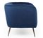 Fauteuil Design En Velours "reuben" 75cm Bleu