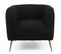 Fauteuil Design Bouclette "reuben" 75cm Noir