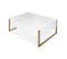 Table Basse Design "valentin" 90cm Blanc et Or