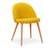 Lot De 6 Chaises Scandinaves Tissu "morro" 78cm Jaune