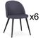 Lot De 6 Chaises Scandinaves "morro" 78cm Gris