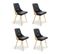 Lot De 4 Chaises Scandinave "cargo" 79cm Noir