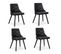 Lot De 4 Chaises Scandinave "cargo" 79cm Noir