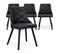 Lot De 4 Chaises Scandinave "cargo" 79cm Noir