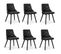 Lot De 6 Chaises Scandinave "cargo" 79cm Noir