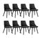 Lot De 8 Chaises Scandinave "cargo" 79cm Noir