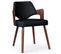 Lot De 4 Chaises Design "aley" 72cm Noir et Noisette