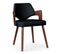 Lot De 8 Chaises Design "aley" 72cm Noir et Noisette