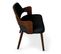 Lot De 8 Chaises Design "aley" 72cm Noir et Noisette