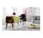 Lot De 8 Chaises Design "aley" 72cm Noir et Noisette