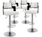 Lot De 4 Chaises De Bar "paddington" 110cm Noir et Blanc