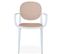 Lot De 2 Chaises Empilables Chapline Polypropylène Effet Cannage Beige Et Blanc