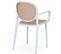 Lot De 2 Chaises Empilables Chapline Polypropylène Effet Cannage Beige Et Blanc