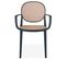 Lot De 2 Chaises Empilables Chapline Polypropylène Effet Cannage Beige Et Noir