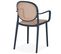 Lot De 2 Chaises Empilables Chapline Polypropylène Effet Cannage Beige Et Noir