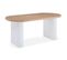 Table Ovale Burundi Avec Pieds Design Style Colonnes Bois Sonoma Et Blanc