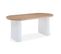 Table Ovale Burundi Avec Pieds Design Style Colonnes Bois Sonoma Et Blanc