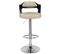 Lot De 6 Chaises De Bar "wilson" 110cm Noir et Beige