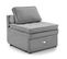 Fauteuil Convertible Bouclette "ambre" 99cm Gris