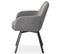 Chaise Design Bouclette "ralph" 86cm Gris