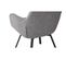 Chaise Design Bouclette "ralph" 86cm Gris