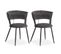 Lot De 2 Chaises Design "sierra" 78cm Gris