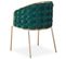 Lot De 2 Chaises Design "elvire" 79cm Vert et Or