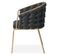 Lot De 2 Chaises Design "elvire" 79cm Noir et Or